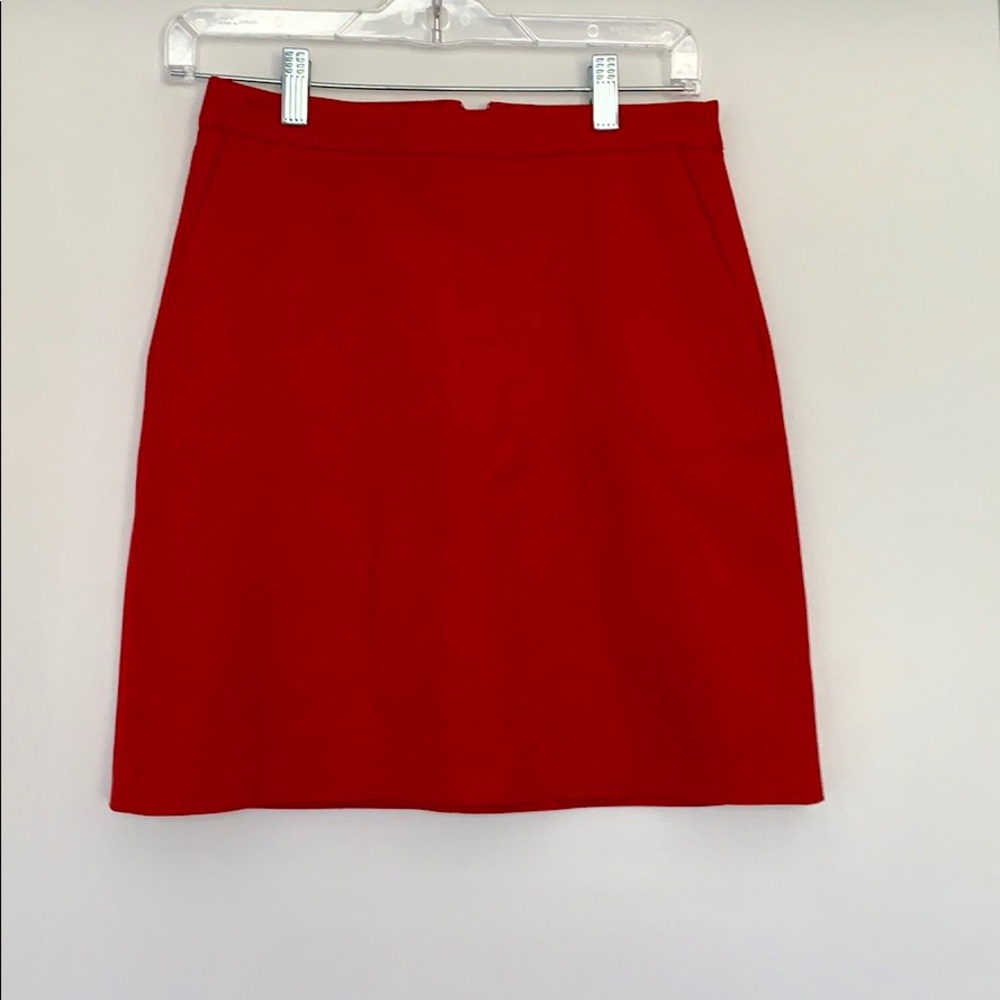 Red mini skirt